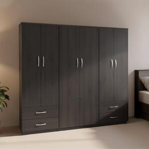 Dulap cu 6 usi, Athos, V4, Wenge, 240x42x180 cm