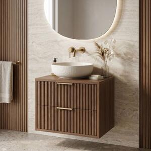 Dulap baie pentru lavoar Rea Mono 60cm Brown