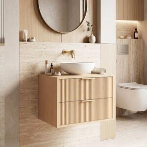 Dulap baie pentru lavoar Rea Mono 60cm Beige