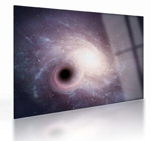 Tablou pe sticlă - Galaxii spiralate (70x50 cm)