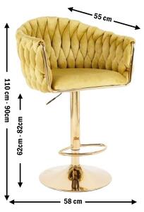 Scaun Bar KJC362 Galben