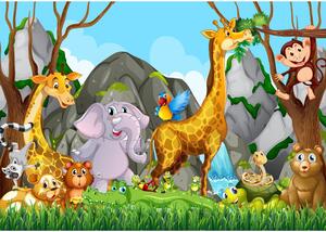 Covor pentru copii Jungle Animals, multicolor, 120x180cm