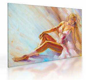 Tablou pe sticlă - Dansatori (70x50 cm)