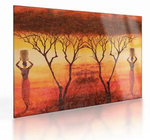 Tablou pe sticlă - Savana africană (70x50 cm)