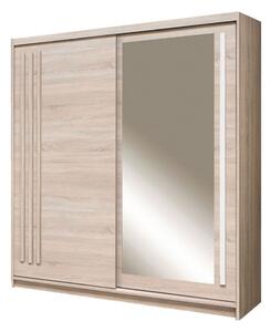 Dressing EFFECT, stejar sonoma, PAL melaminat, cu 2 usi, 200x59x216 cm