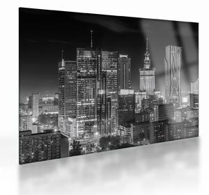Tablou pe sticlă - Alb și negru New York (70x50 cm)