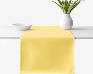 Goldea napron de masă 100% bumbac - galben 35x180 cm