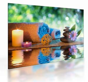 Tablou pe sticlă - Relaxare masaj pictura (70x50 cm)