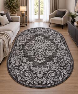Covor Living, Model Mira 24016 196, Oval, Gri 80x150