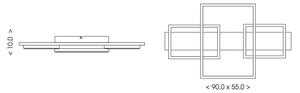BRILAGI - Plafonieră LED PLANK/35W/230V 4000K 55x90 cm lemn