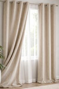 Draperie catifea cappucino cu linii 140 x 260 cm Velunia Home – CONFTEX PUCIOASA