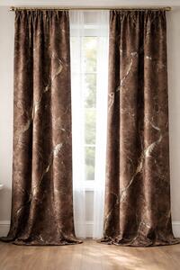 Draperie catifea maro cu insertii aurii 140 x 260 cm Velunia Home – CONFTEX PUCIOASA