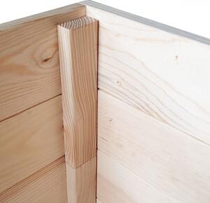 Straturi înălțate din lemn natural 120 x 100 x 18 cm