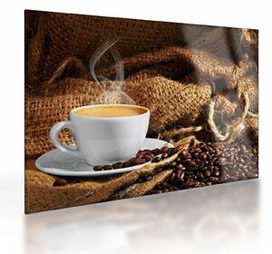 Tablou pe sticlă - O ceașcă de cafea (70x50 cm)