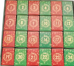 Calendar advent de Craciun, blocuri de construit figurine, 24 de surprize pentru copii, 604 piese, JollyMag, KA01