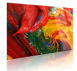 Tablou pe sticlă - Abstractizare albăstrire cu o perie (70x50 cm)