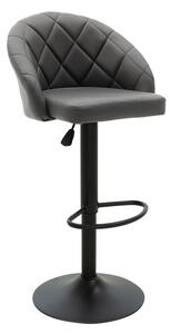 Scaun Bar Bliss Piele Ecologica Negru, Baza Neagra