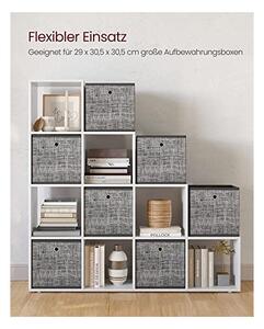 Biblioteca cu 10 cuburi, Vasagle, 29 x 129,5 x 129,5 cm, LBC10WTV1, Alb