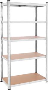 Raft Songmics, 5 rafturi, 50 x 100 x 200 cm, Silver, GLR050E01