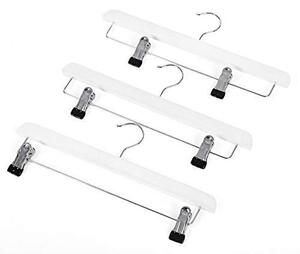 Set de 8 umerase din lemn, Songmics, Alb-Argintiu, 35.5x2.6x1.1 cm