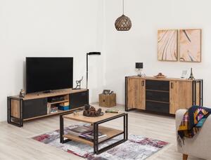 COSMO-TKM.1 Set de mobilier pentru camera de zi, Atlantic Pine negru