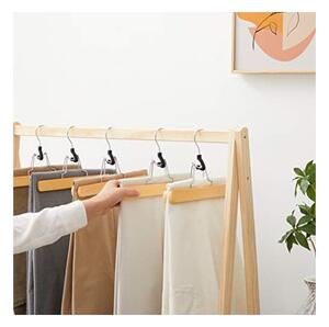 Set 12 umerase din lemn, Songmics, Pentru pantaloni, CRW007-12, Natural, 9.8 x 8.7 cm