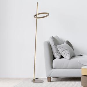 JUST LIGHT. GmbH Lampadar LED Ritus nisip, fier, dimabil, 3.000 K, reglabil, Bej, Camera de zi / sufragerie, Metal, Modern