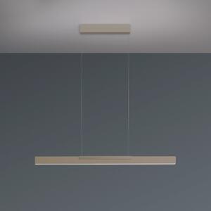 BOPP Lampă suspendată LED Bopp Nano 2.0, lungime 100 cm, culoare gri-maro, metal, reglabil, Bej, Camera de zi / sufragerie, Aluminiu, Modern