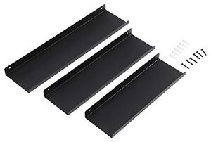 Set 3 etajere, Songmics, Negru, 40x11x2.5 cm
