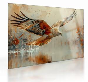 Tablou pe sticlă - Pasăre de pradă (70x50 cm)