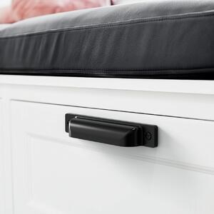 Maner metalic tip scoica pentru mobilier, model Galatea, distanta dintre gauri = 160 mm, finisaj auriu mat