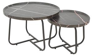Set 2 Masute de Cafea Model Crismory, Negru/Negru