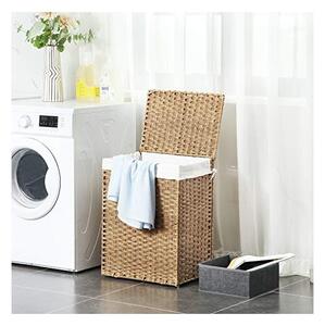 Cos pentru rufe, Songmics, 90 L, LCB51NL, Natural