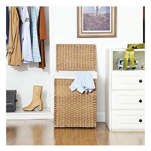 Cos pentru rufe, Songmics, 90 L, LCB51NL, Natural