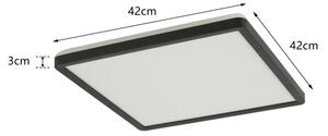 Plafonieră LED pentru baie Brilagi ULTRA SLIM LED/24W/230V 42x42 cm negru IP54