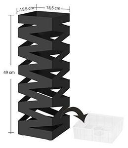 Suport pentru umbrele, Songmics, Negru, 15.5 x 15.5 x 49 cm, LUC16B