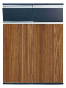 Dulap profesional pentru birou Oscar, Lemn cu nuante, nuc-antracit, 80x40x120 cm