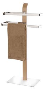 Suport prosoape cu 2 brate , SAMONA BROWN, Argintiu/Maro, 79,5x40,5x21,5, WENKO