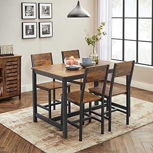 Set 2 scaune Model Norman, Negru/Maro, 50x36x87.6 cm