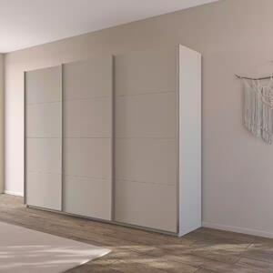 Dressing 271 cm lungime, 3 uși glisante, culoare crem, 210 cm înălțime