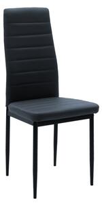 Scaun Model Parker, Gri inchis/Negru, 42x48x98 cm