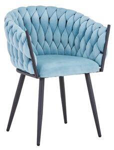 Scaun cu Brate Model Vivian, Albastru deschis, 61x55x80 cm