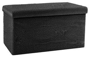 Bancuta hol cufar cu spatiu de depozitare Forward boucle material textil antracit 76x38x38cm