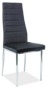 Scaun H261, stofa catifelata/piele ecologica, negru - Bluvel 19, 40x38