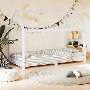 Cadru pat de copii, alb, 80x160 cm, lemn masiv de pin