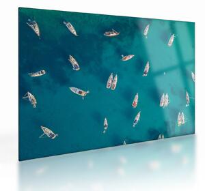 Tablou pe sticlă - Sailboats (70x50 cm)