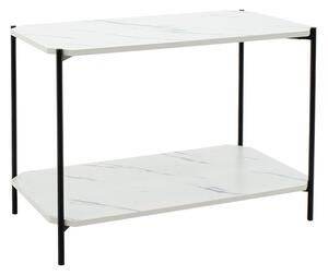 Masuta de Cafea Model Matteo, 80x40x55 cm, Alb/Negru