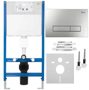 Cadru WC încastrat Rea cu buton HD Satin
