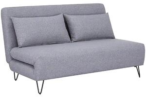 Canapea extensibila ZENIA, gri, stofa/metal, 141x90/191x81 cm