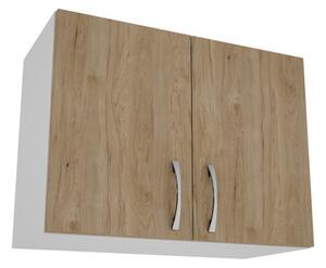Dulap de bucătărie superioară Benita 2 uși Lemn natural-alb 60x30x45 cm